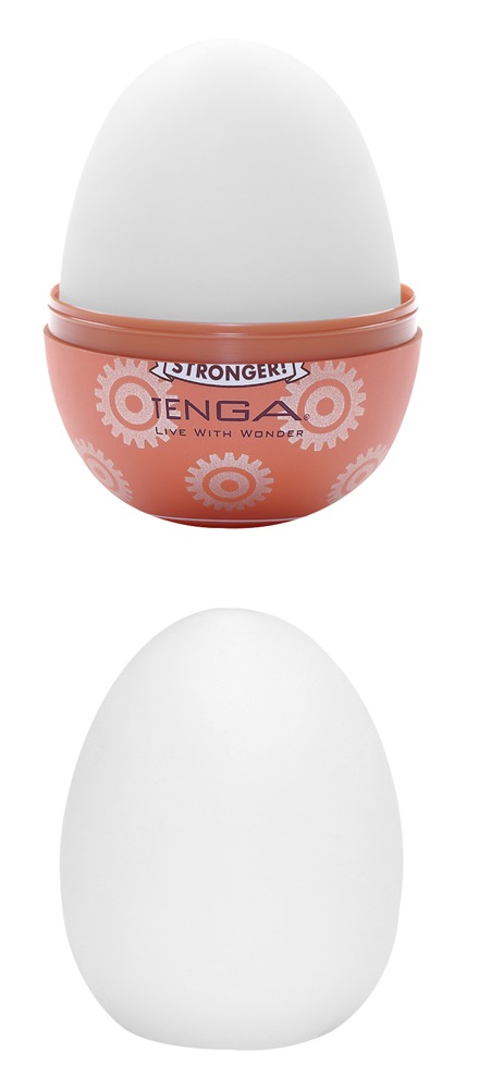 Tenga Egg Stronger «Gear» hard boiled, disposable masturbator with stimulating structure (Gear knobs)